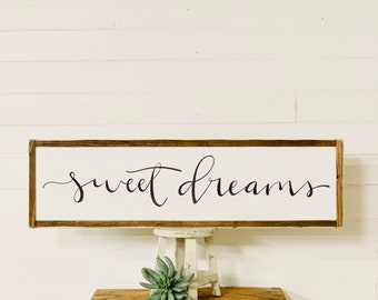 Sweet Dreams Nursery Wall Art Wood Sign, Above Baby Crib Wall Sign, Baby Shower Gift, Nursery Wall Decor, Sweet Dreams Wall Hanging,