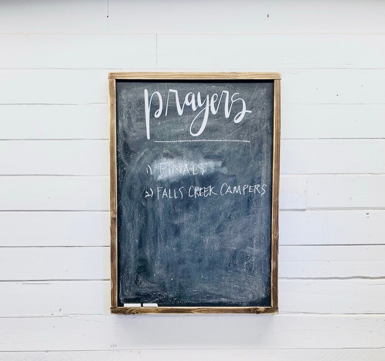 Prayer Board for Wall Prayer Chalkboard Prayer Request Sign Etsy