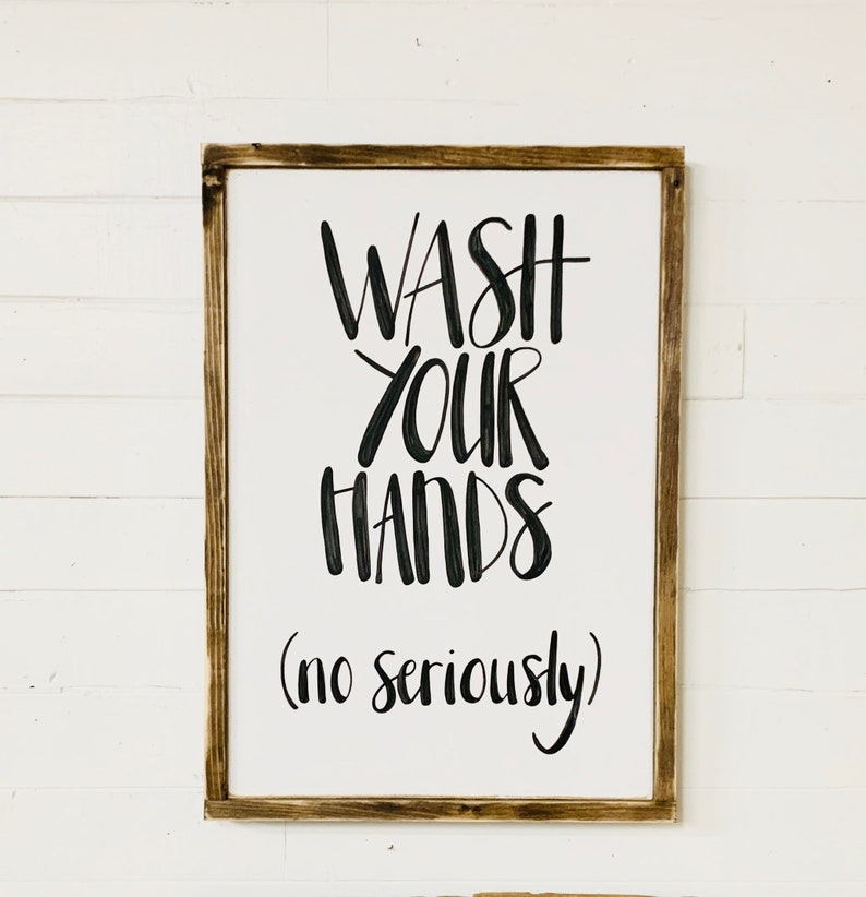 Wash Your Hands Sign Wood Sign Bathroom Humor Funny Wash - Etsy