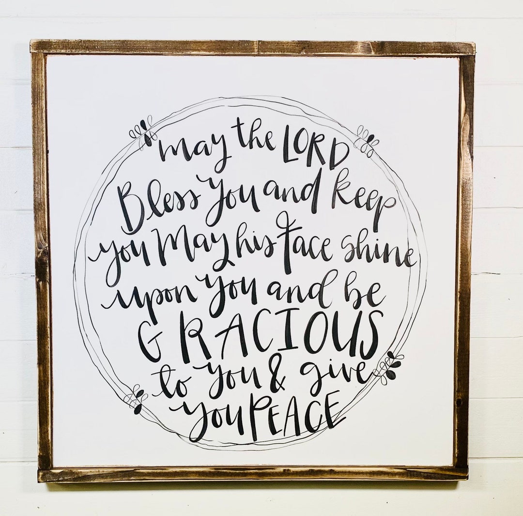 May the Lord Bless You and Keep You Numbers 6 24 26 Scripture Wall Art ...