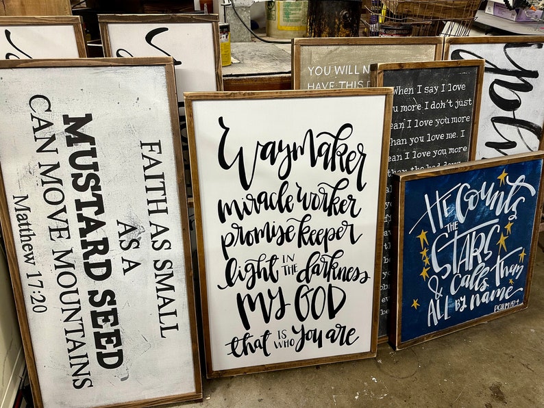 Way Maker Signs Waymaker, Wood Sign, Christian Wall Decor, Signs With Song Lyrics ...