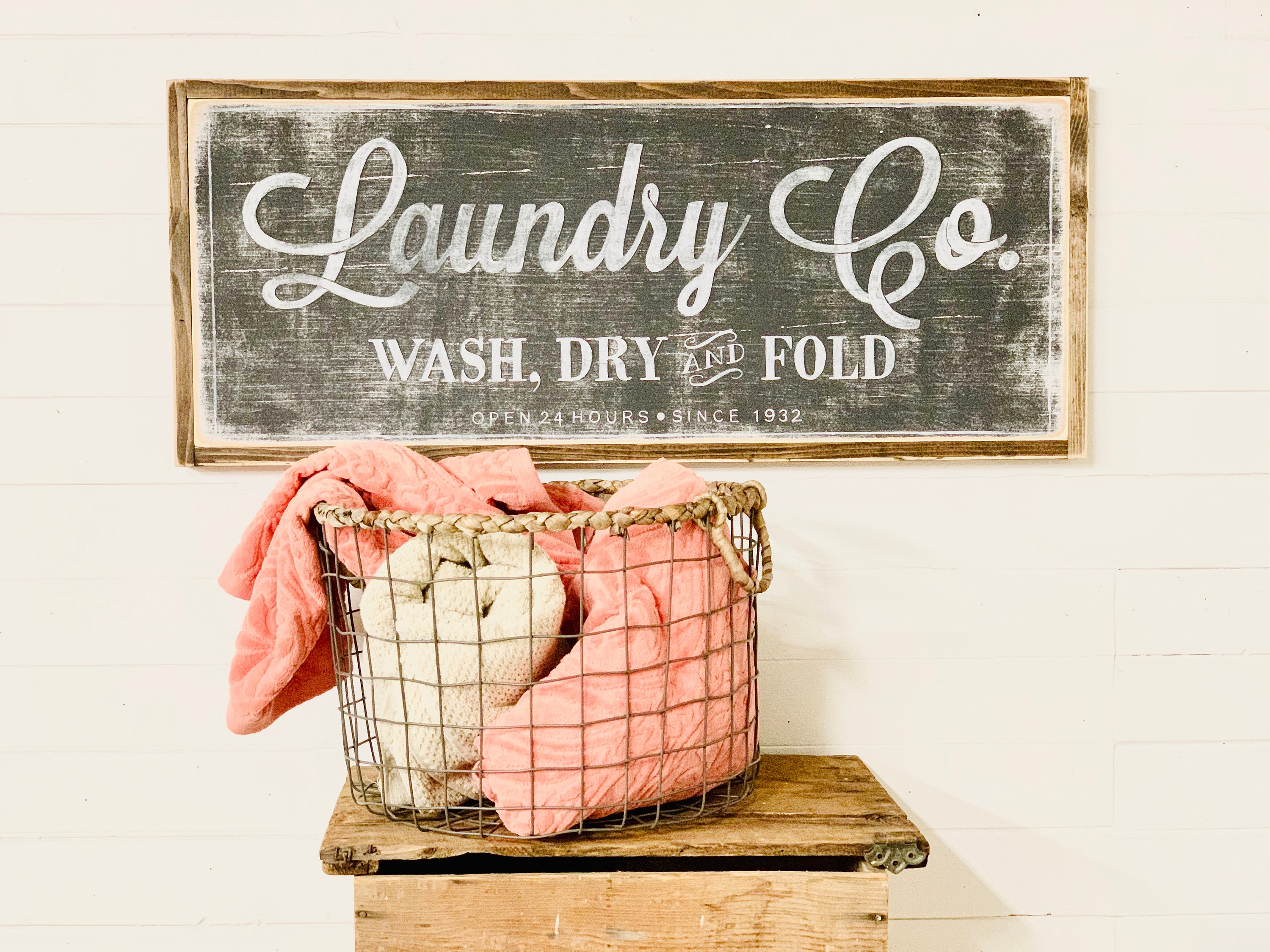 Laundry Room Sign Wooden Sign Large Laundry Sign Laundry Etsy