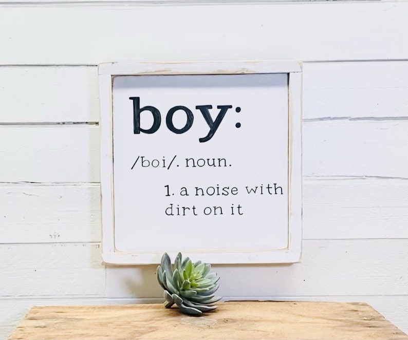 Boys Room Sign Boy Definition Wood Sign Boy Nursery Decor Etsy