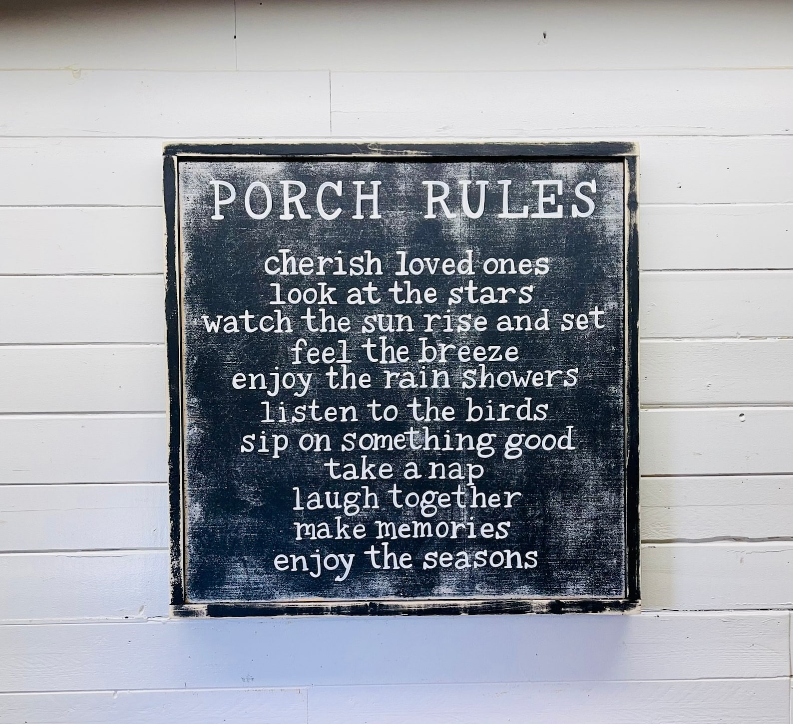 Porch Outdoor Sign Large Porch Rules Wood Sign Patio Decor Etsy