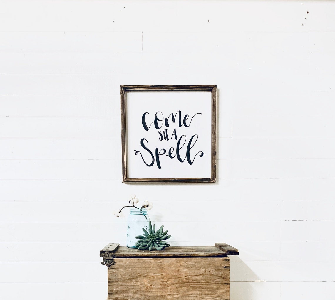 Come Sit A Spell Porch Patio Decor Outdoor Etsy