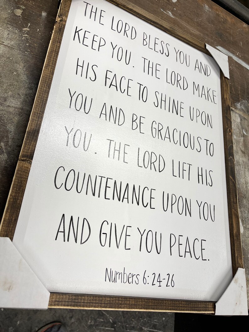 May the Lord Bless You and Keep You Sign Numbers 6 24 26 Bible Verse ...