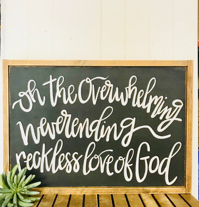 Reckless Love of God Wooden Sign Christian Song Lyrics Etsy