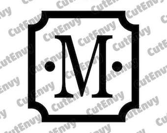 square monogram frame svg