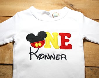 Mickey Mouse 1st Birthday Shirt Etsy