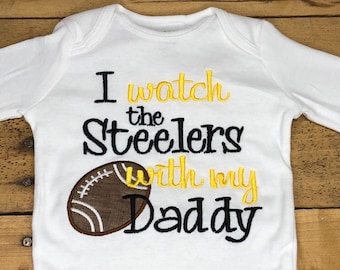 Steelers Baby One Piece Creeper Romper Personalized Custom Name /& Number