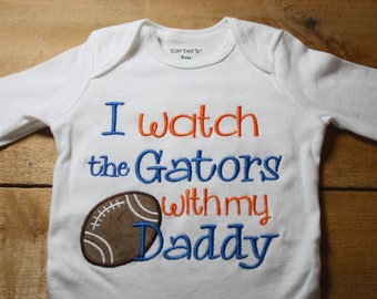 Georgia Baby Bodysuit I Watch With Georgia My Daddy Football - Etsy