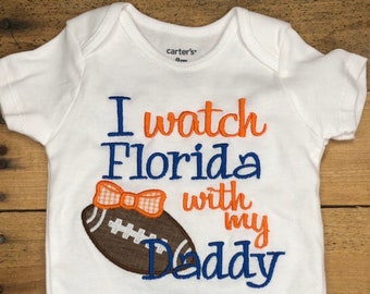 Georgia Baby Bodysuit I Watch With Georgia My Daddy Football - Etsy