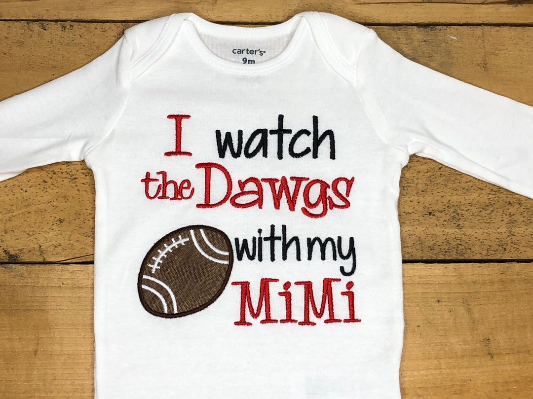 Bulldogs Baby Bodysuit I Watch the Dawgs With My Mimi Football Home ...