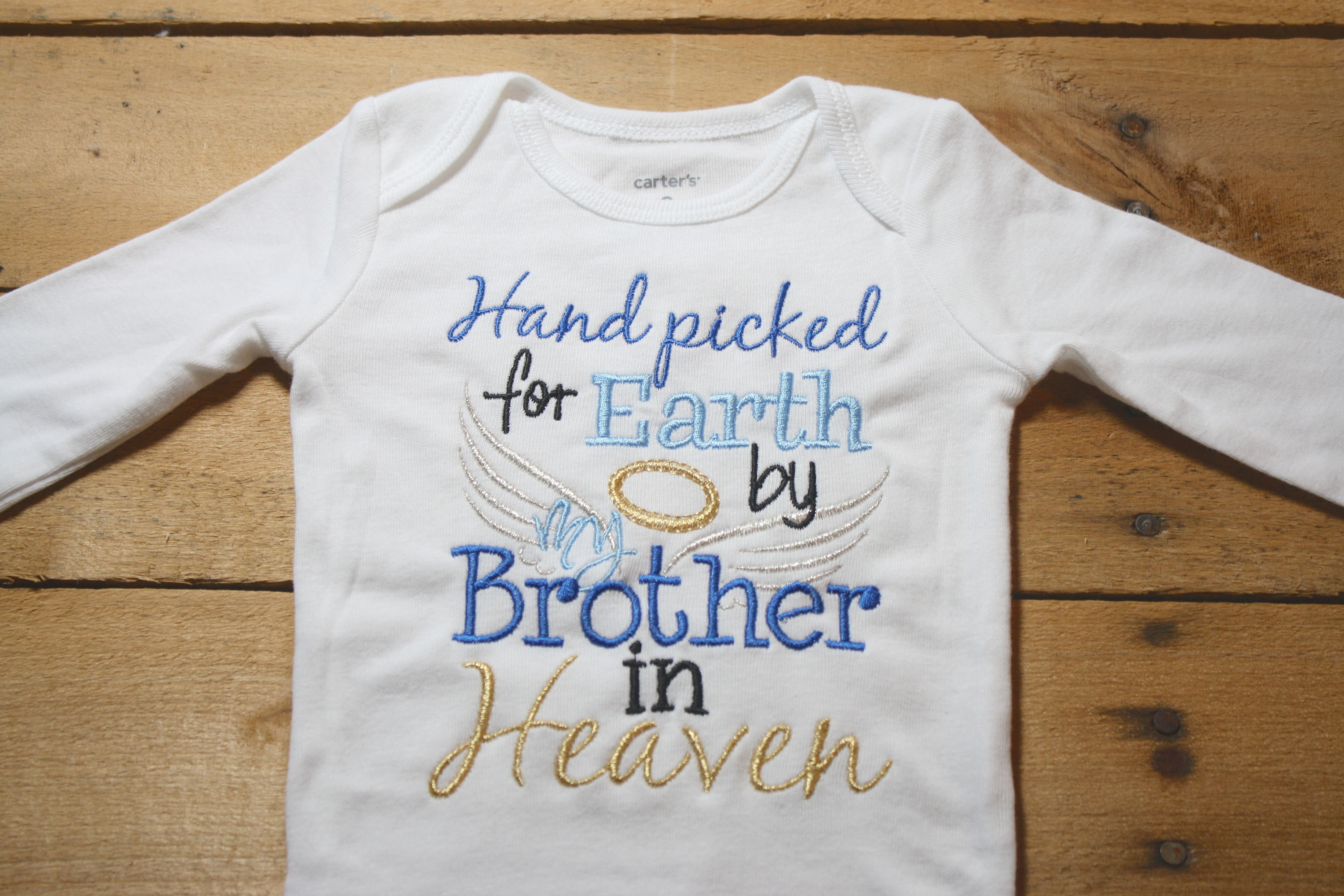 Embroidered Bodysuit Handpicked for Earth by my Brother in Heaven Han…