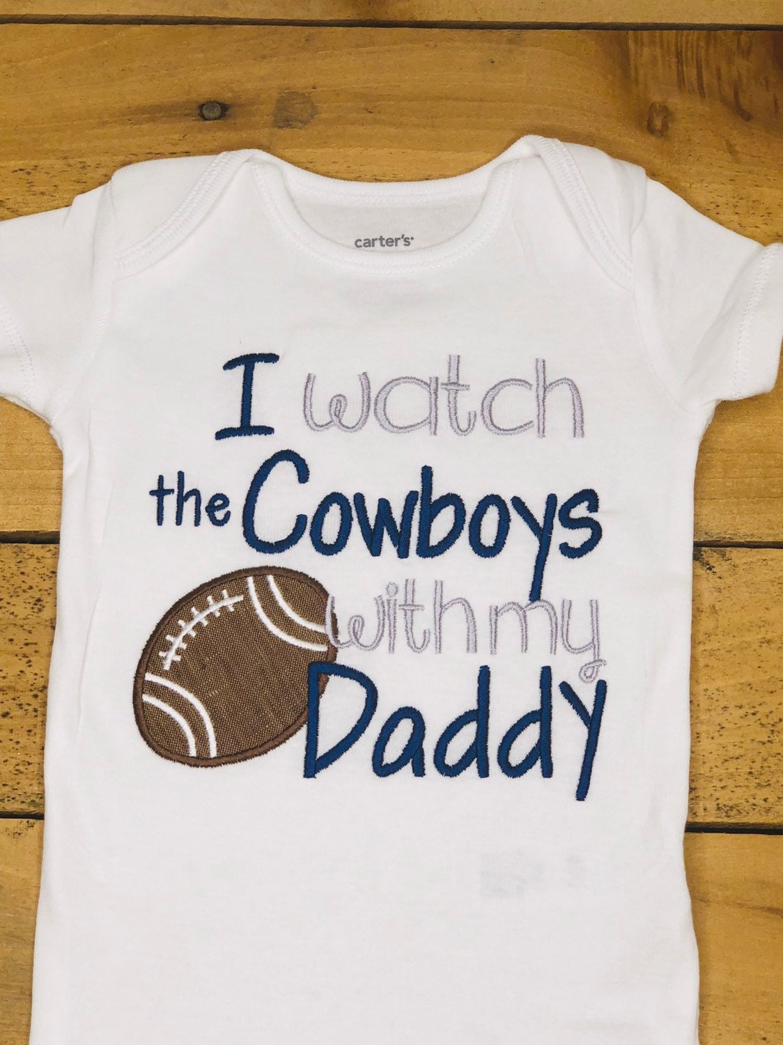 Cowboys Baby Bodysuit I Watch With My Daddy Football Coming - Etsy