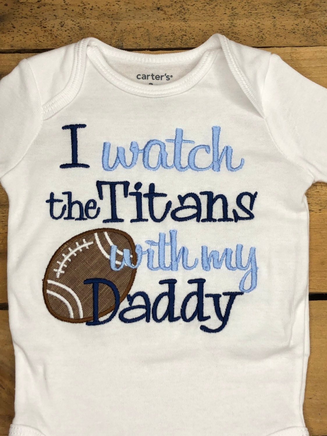 Titans Bodysuit Embroidered I Watch the Titans With My Daddy - Etsy