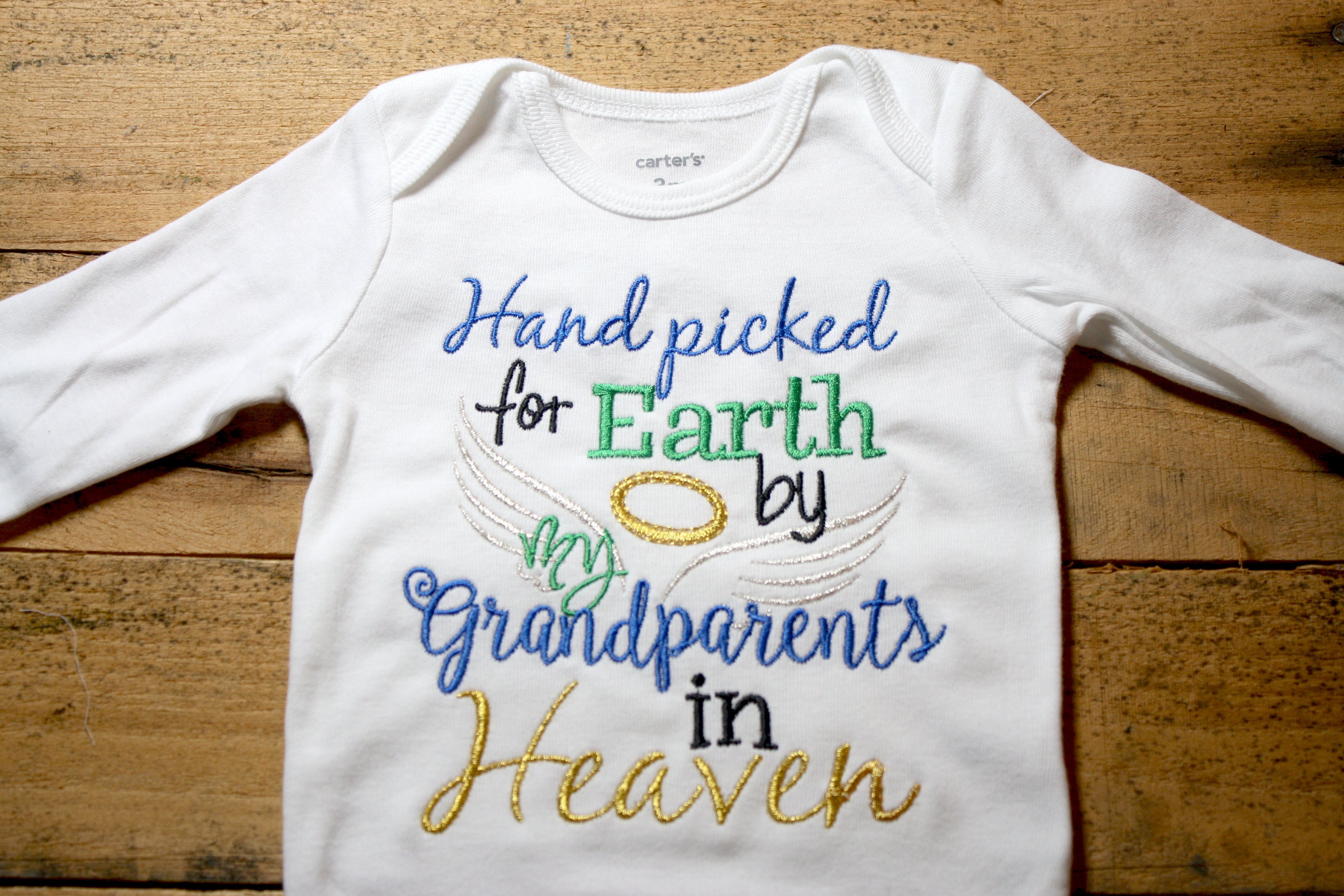 Embroidered Bodysuit Handpicked for Earth by my Grandparents in Heave…