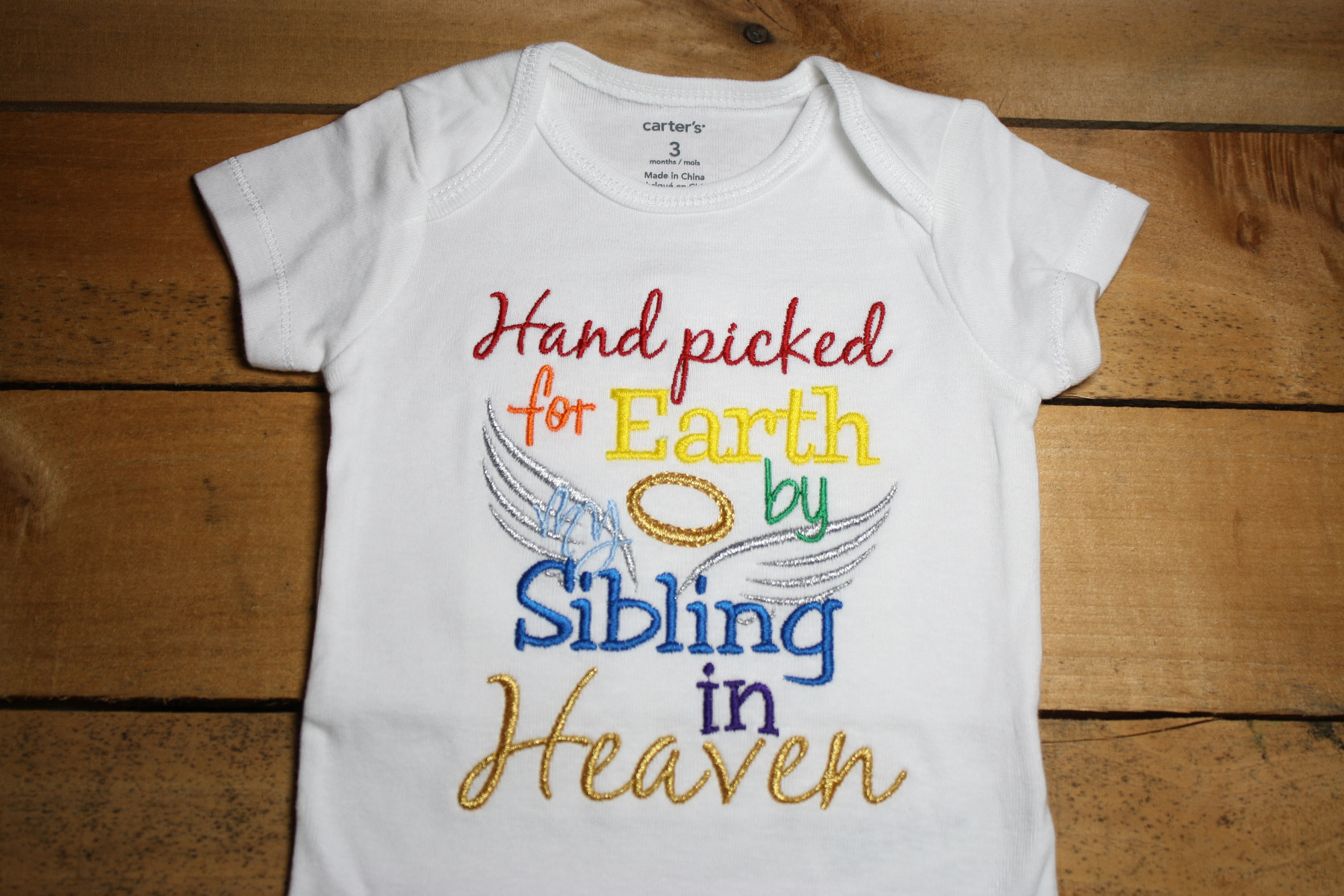 Embroidered Bodysuit Handpicked for Earth by my Sibling in Heaven Rai…