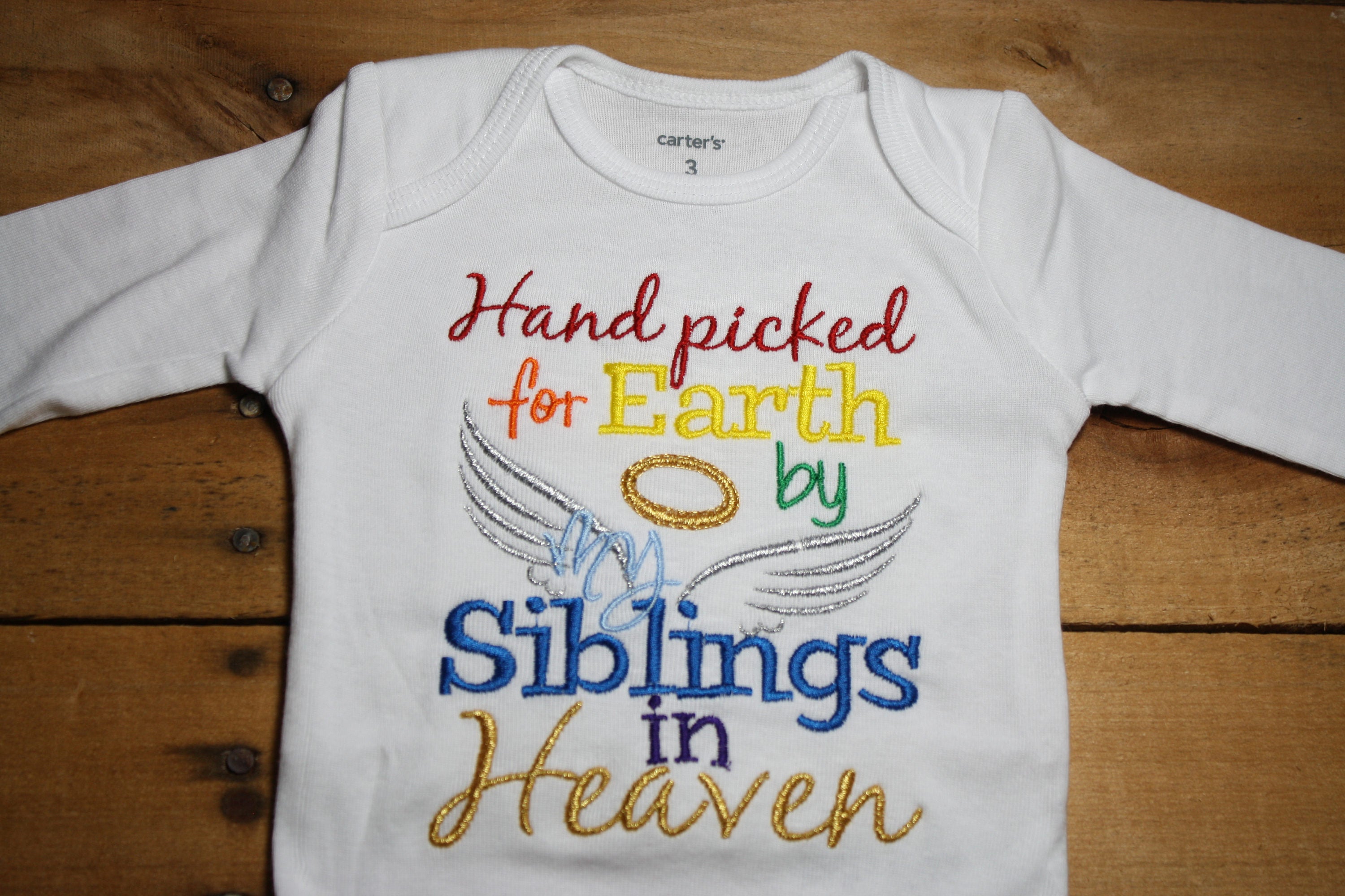 Embroidered Bodysuit Handpicked for Earth by my Siblings in Heaven Ra…