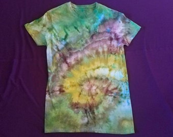 Size small: "Ether" Cotton Unisex Ice Tie Dye Shirt #88