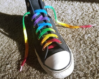 rainbow shoelaces converse