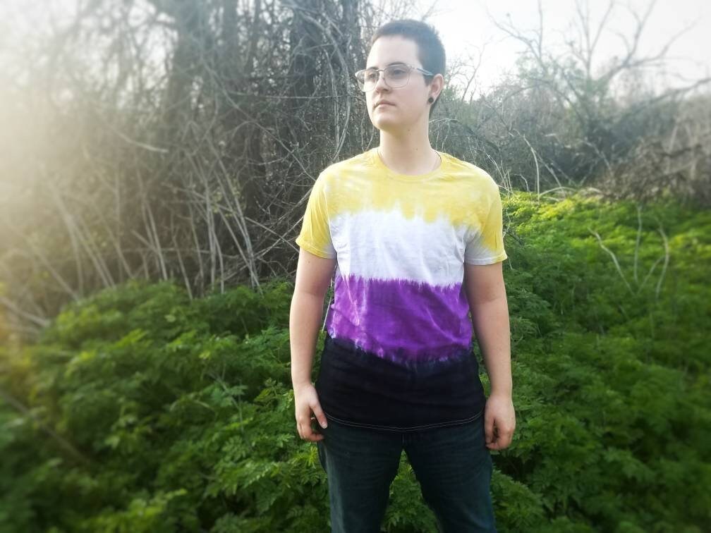 Nonbinary Pride Flag Unisex Tie Dye T Shirt | Customizable Pattern | …