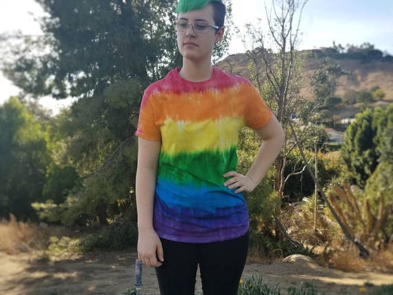 Gay Pride Flag Rainbow Stripes Tie Dye T Shirt - Etsy