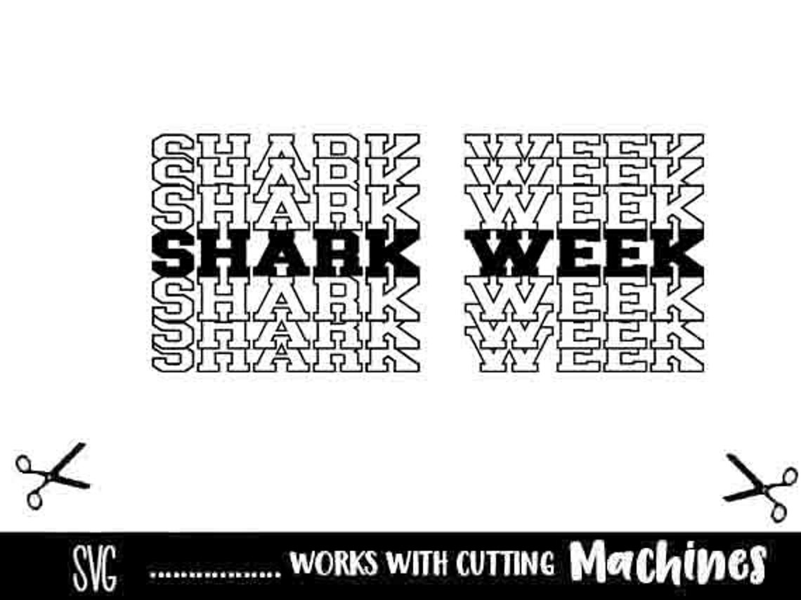 Shark week SVG only ready to cut | Etsy
