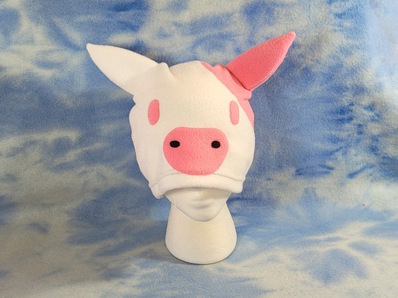Pink Strawberry Cow Beanie Crochet Strawberry Cow Beanie main image 2