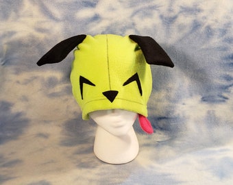 Gir Hat, Invader Zim Beanie, Green Dog Suit Cosplay, Fleece 2000s Cartoon Costume Gift