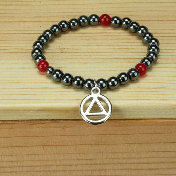 Recovery Bracelet - Hematite and Red Jade Bracelet - Reiki Bracelet