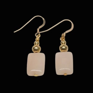 Peach Jade Earrings - Pink Jade Earrings