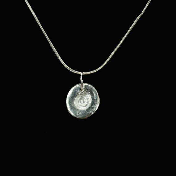 Handmade Vortex Energy Pendant - Handcrafted Fine Silver Pendant - .999 Silver Pendant - Reiki Infused