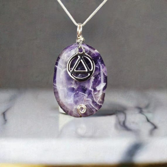 Recovery Jewelry - Amethyst Pendant - Reiki Infused Jewelry