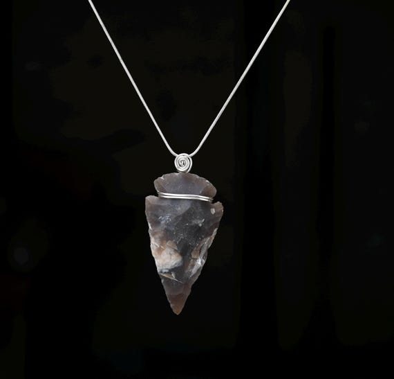 Arrowhead Agate Pendant - Reiki Infused