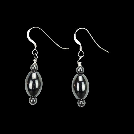 Natural Hematite Earrings  - SKU #1487