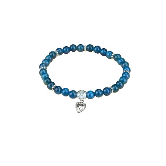 Apatite Heart Bracelet - Reiki Infused