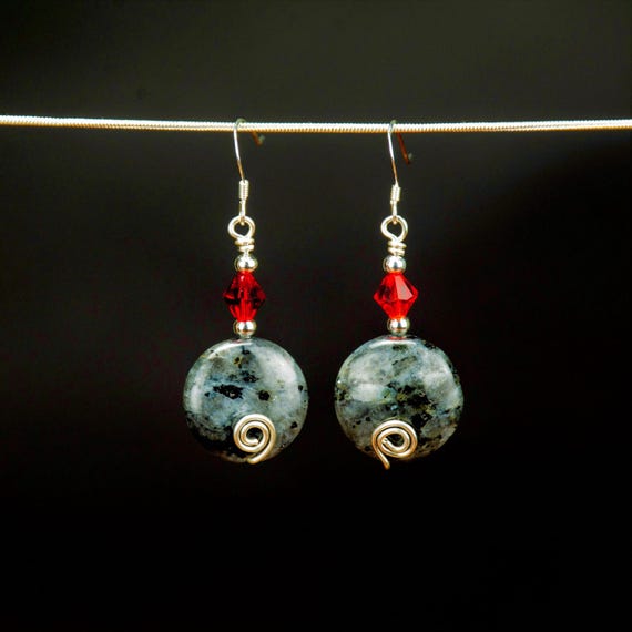Labradorite Swirl Earrings - Reiki Infused