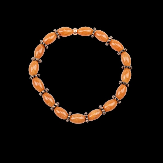 Red Agate and Copper Bracelet