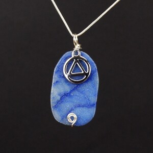 Sober Living Tools Recovery Pendant Blue Aventurine