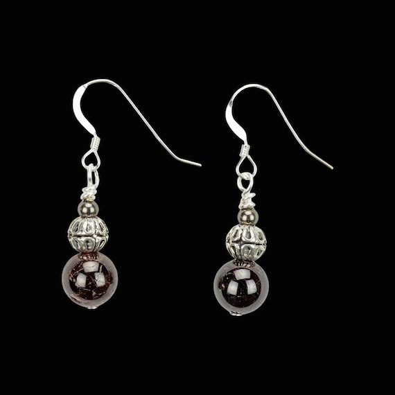 Genuine Garnet Earrings - Reiki Infused