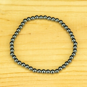 Delikatna bransoletka magnetyczna - 4 mm bransoletka z koralików magnetytu