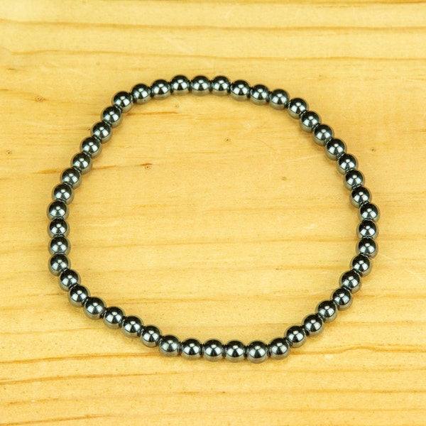 Dainty Magnetic Bracelet - 4mm Lodestone bead Bracelet - Reiki Infused