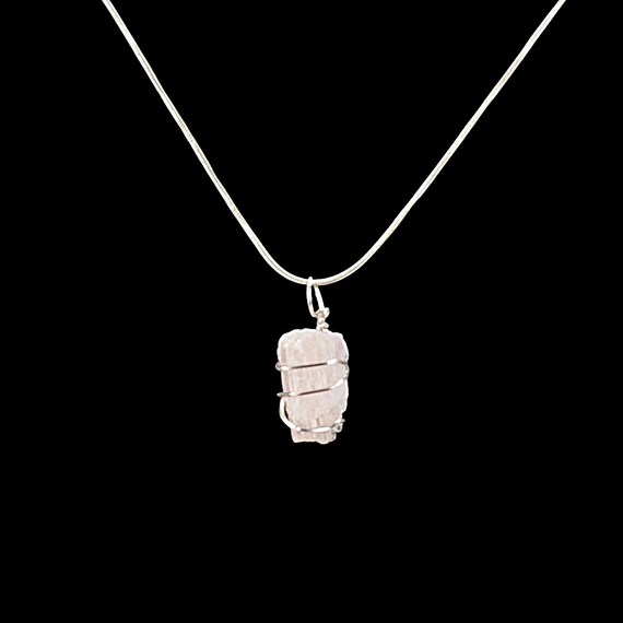 Kunzite Energy Pendant - 35 Carat Stone - Reiki Infused - Pink Spodumene Necklace - Reiki Charged