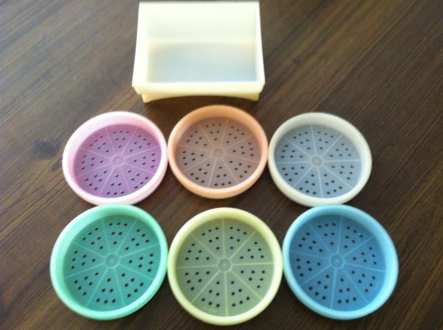 Tupperware 7 piece coaster set Etsy