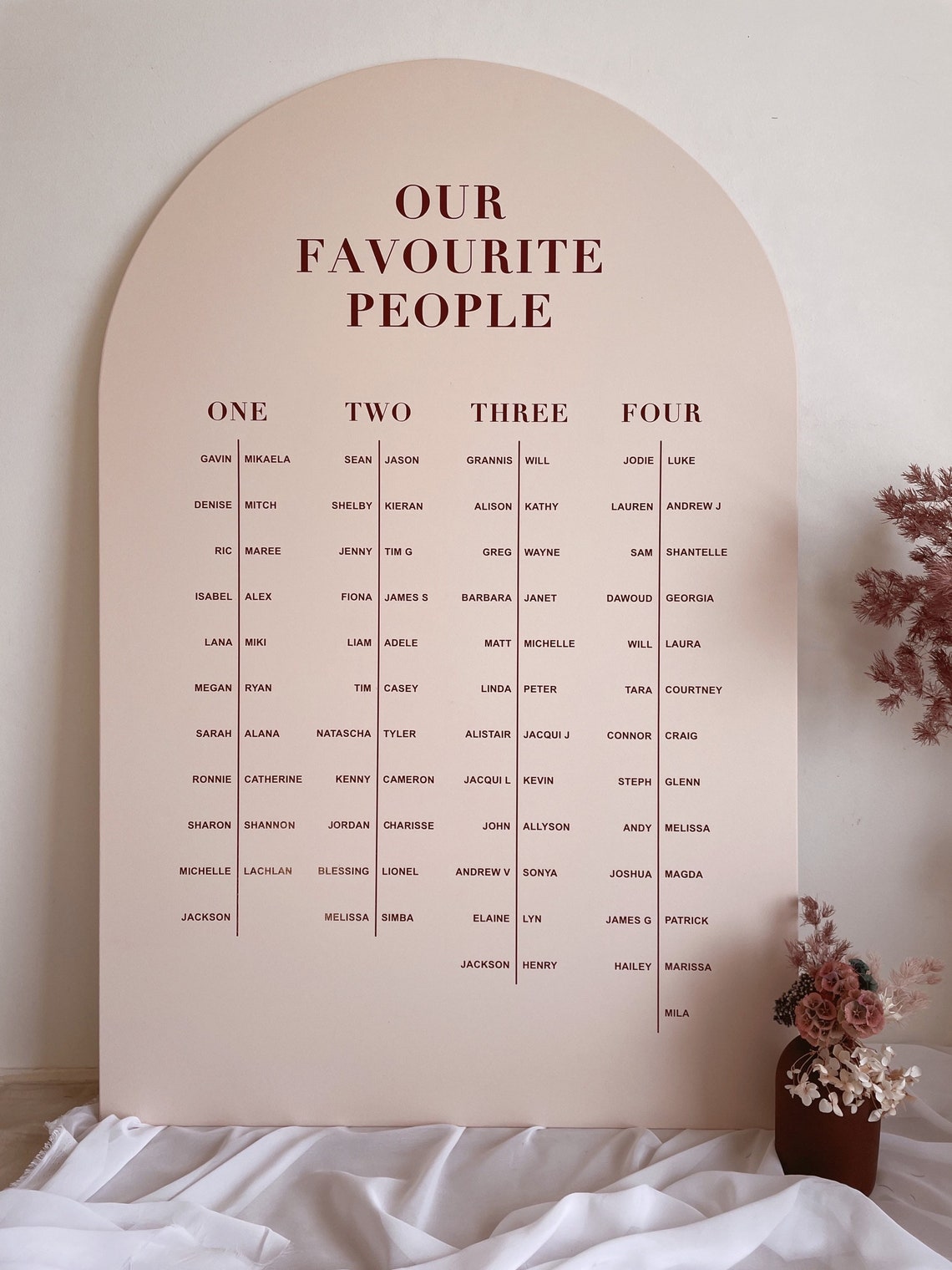 ARCH SEATING Chart Find Your Seat Wooden Wedding Guest - Etsy Australia