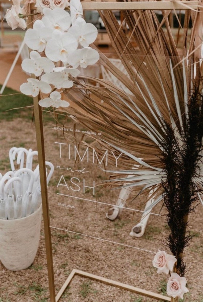 Gold Metal Frame Hire Easel Hire Wedding Sign Wedding Etsy