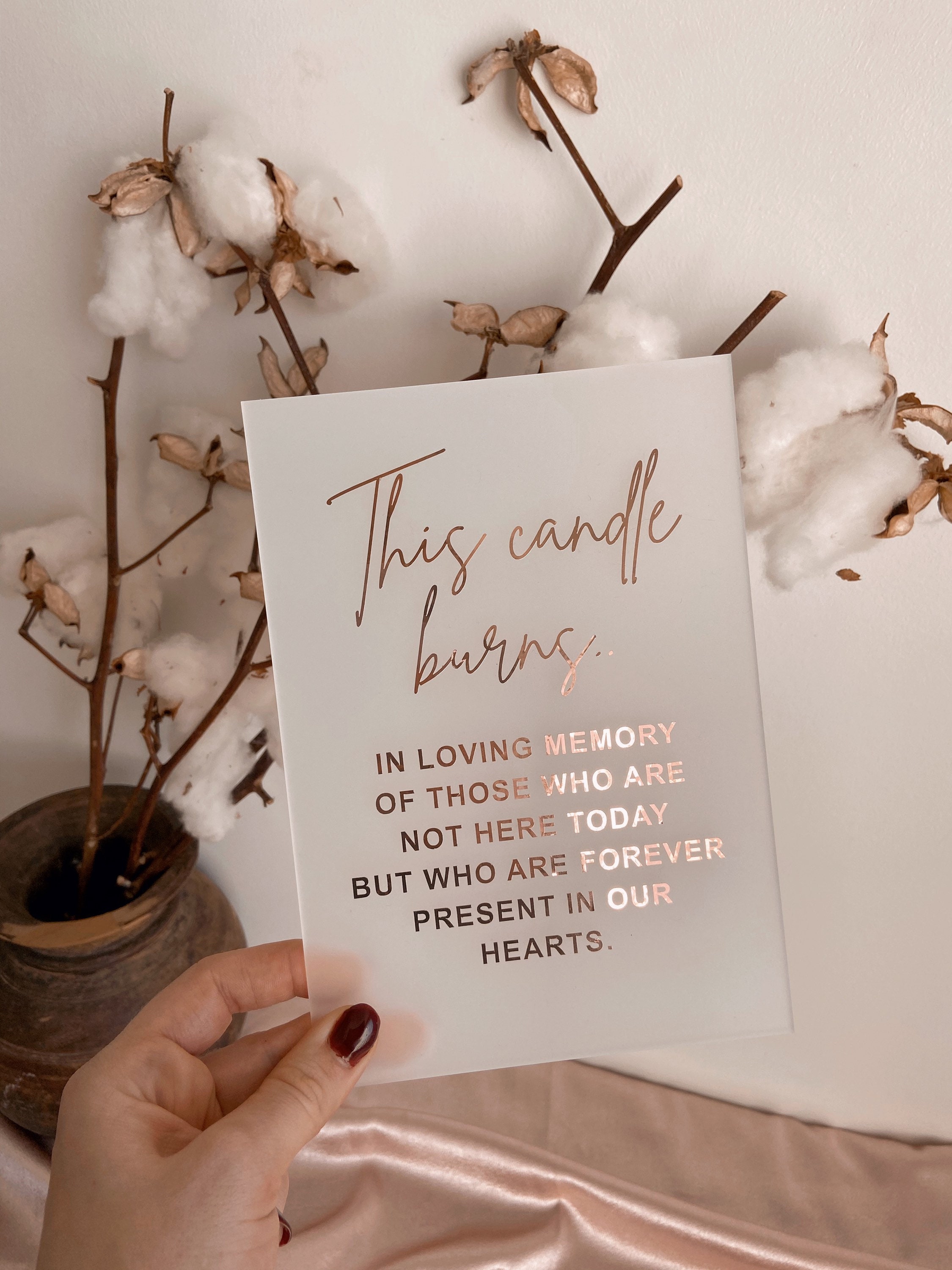 THIS CANDLE BURNS In Loving Memory Sign Loved Ones Signs Etsy