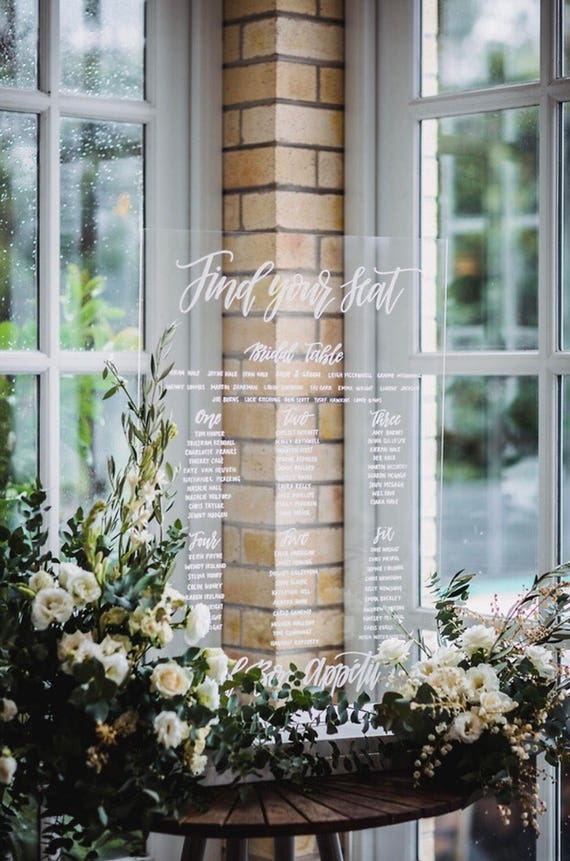 Acrylic Wedding Seating Chart