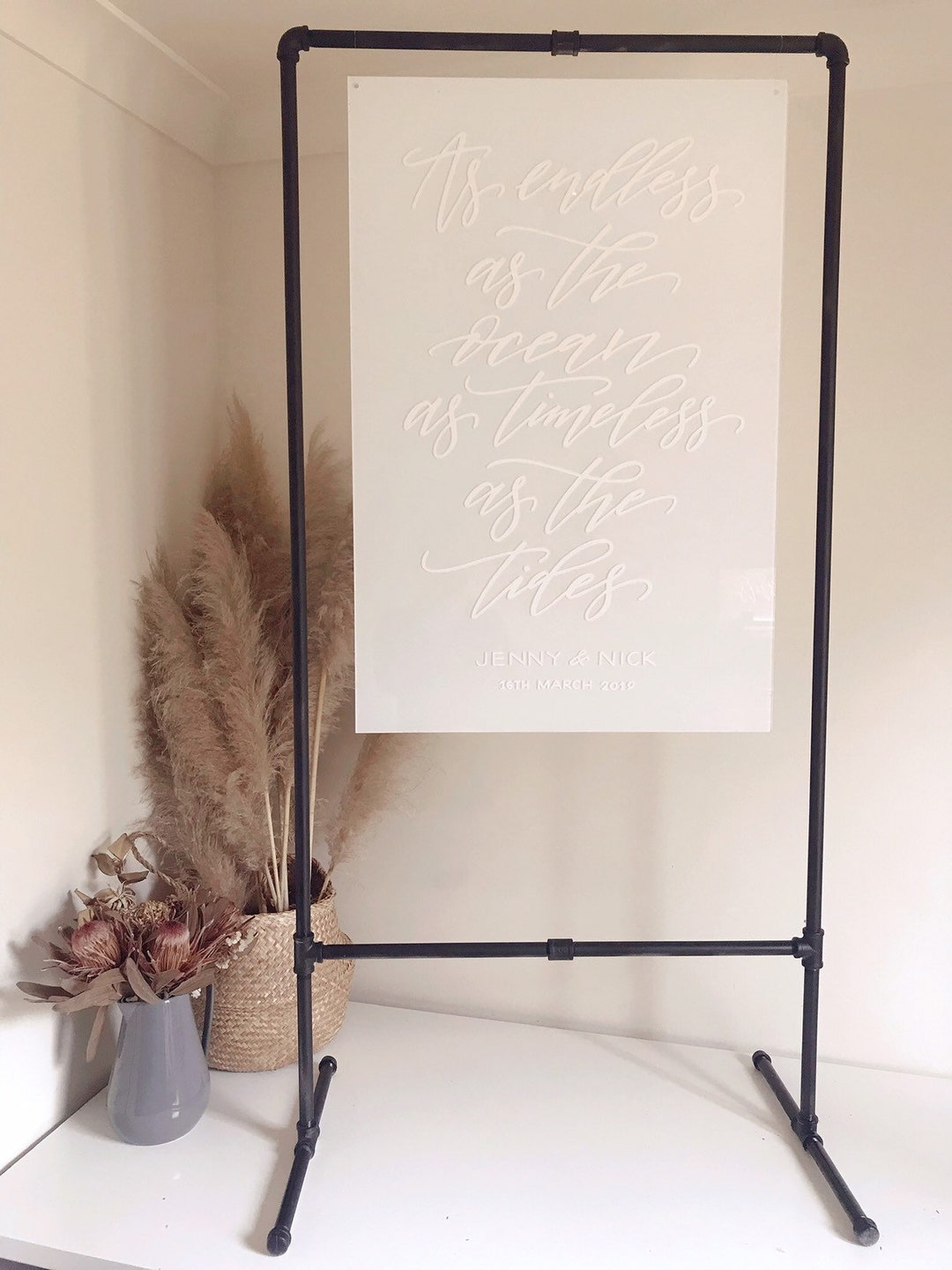 Black Metal Frame Hire Easel Stand Hire pick up Only From